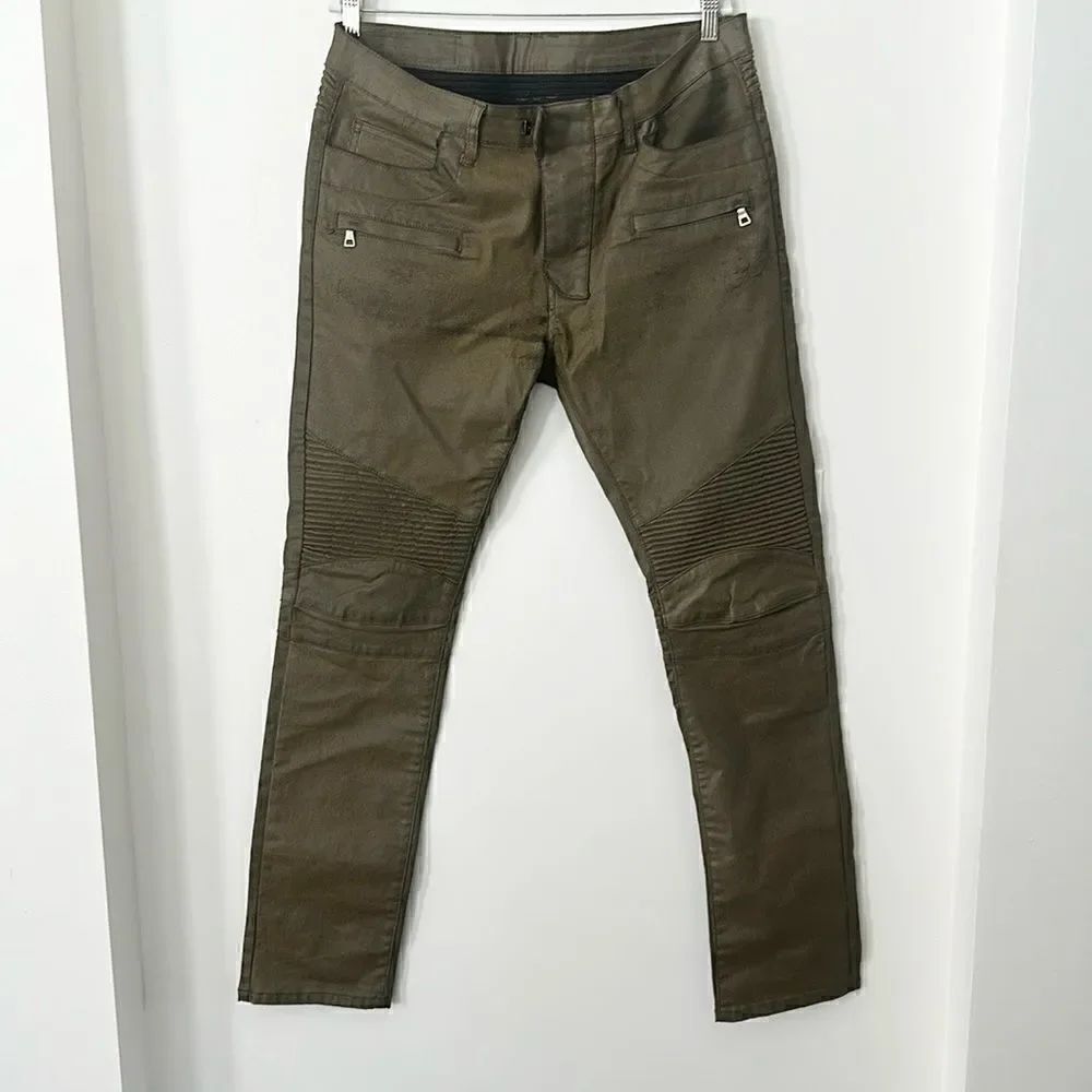 Balmain Paris Brown Waxy Men’s Jeans 36”